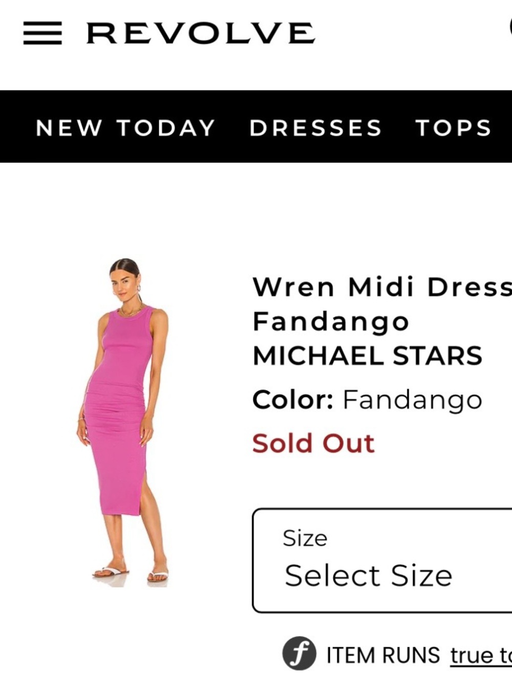 Michael Stars Fandango Pink Sleeveless Wren Midi Dress